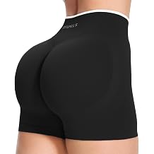 JOYSPELS Seamless Booty Scrunch Workout Shorts for Women High Waist Tummy Control Sculpt Gym Athletic Shorts