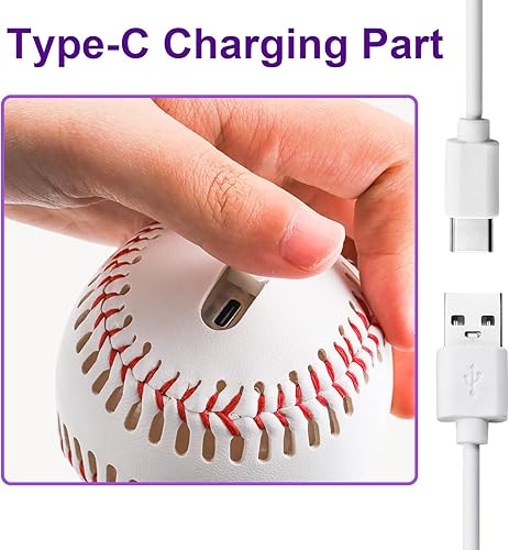 Miniatura 5 de Tebery Béisbol iluminado con 6 colores cambiantes, béisbol que brilla en la oscuridad, regalo de pelota de tamaño oficial para niños y niñas, niños