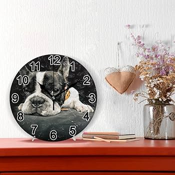 【リアル】壁掛け ペット時計 かわいい フレンチブルドッグ インテリア Amazon.co.jp: FULUHUAPIN 3D キュート フレンチブルドッグ時計