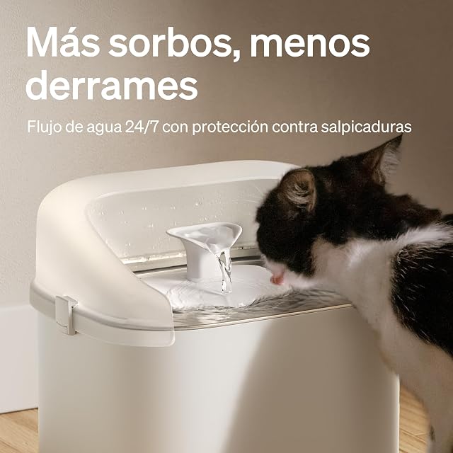 Foto 3 de 5 de PETLIBRO Protector contra Salpicaduras para Fuente de Agua para Gatos Dockstream 2 de 3L PLWF106 PLWF116…