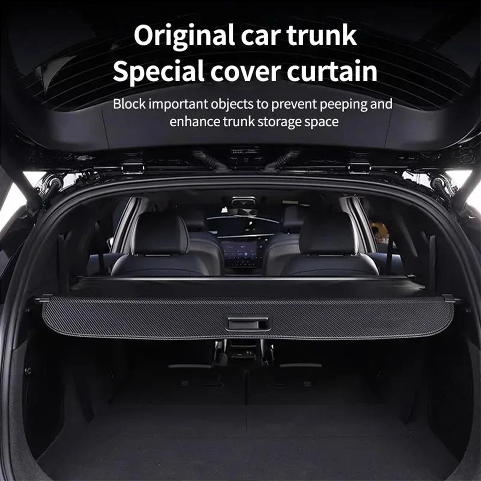 Générique Cache-Bagages Rideau De Coffre Voiture pour Toyota pour CHR pour IZOA 2016~2022 Couverture Chargement Sécurité Tapis Plateau Arrière pour Bagages ction Sécurité Rideau Séparation | Cuir