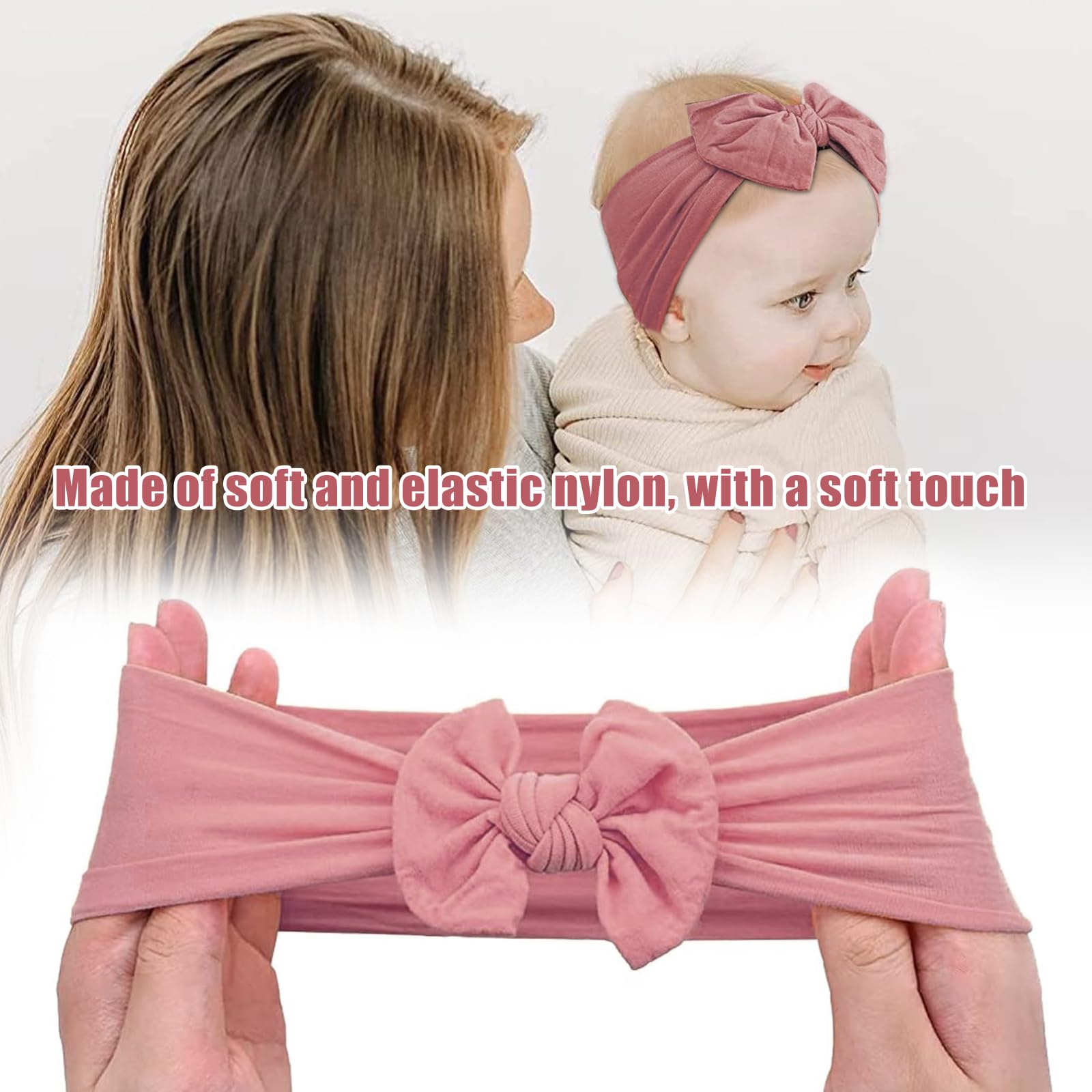 2 Pezzi Fascia Elastica, Accessori Neonata, Fascette Per Capelli Per Fiocchi Per Floreale, Regalo Per Bambini Per Foto