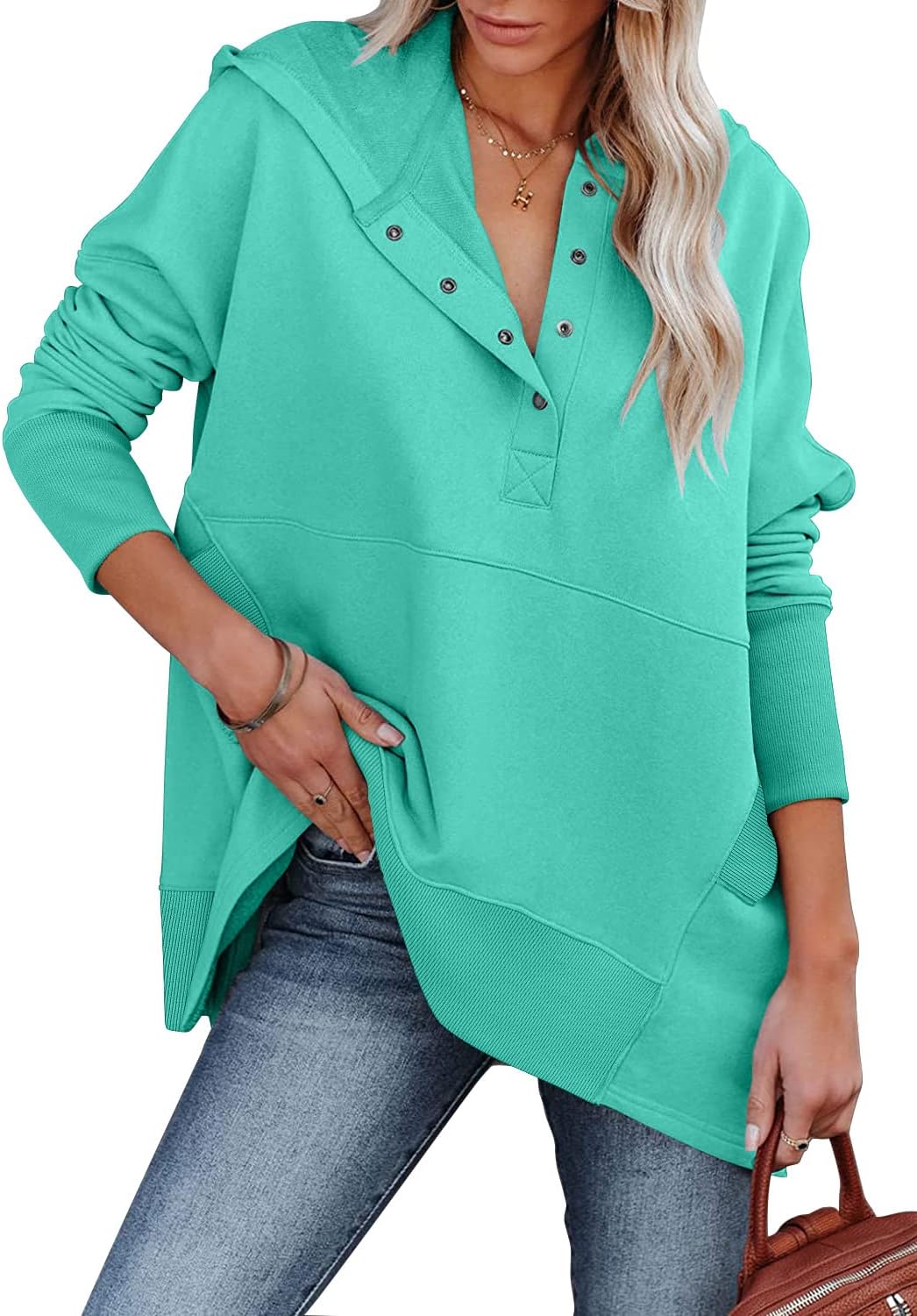 Oversized pullover hoodie for women