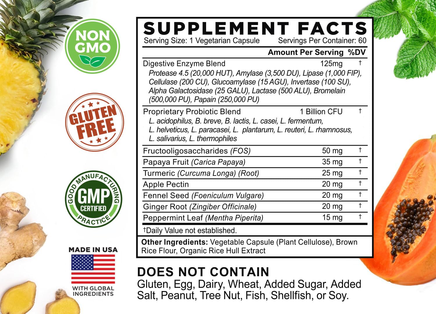 FarmHaven Digestive Enzymes with 18 Probiotics & Herbs, 180 Capsules — Amazon image 6