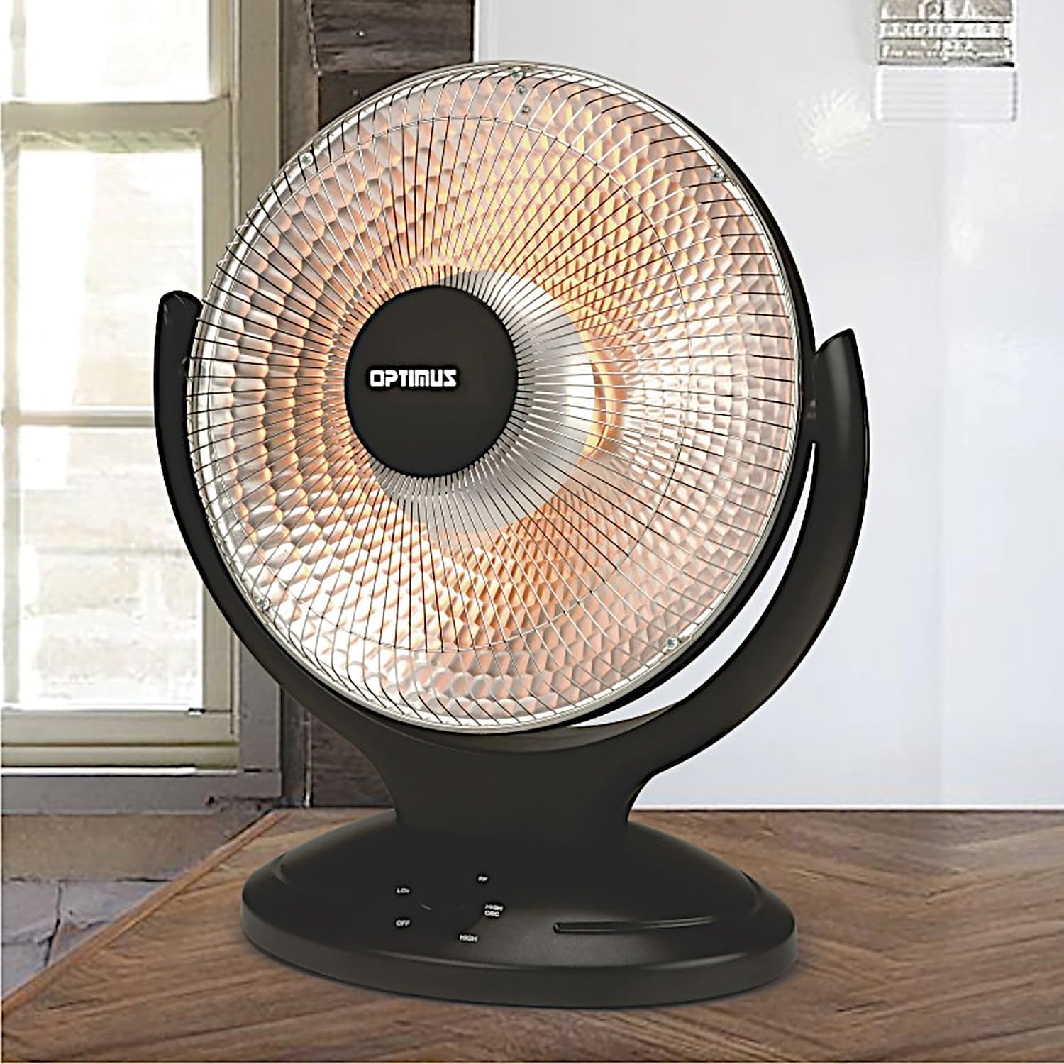 Optimus H-4430 14-Inch Oscillating Dish Heater