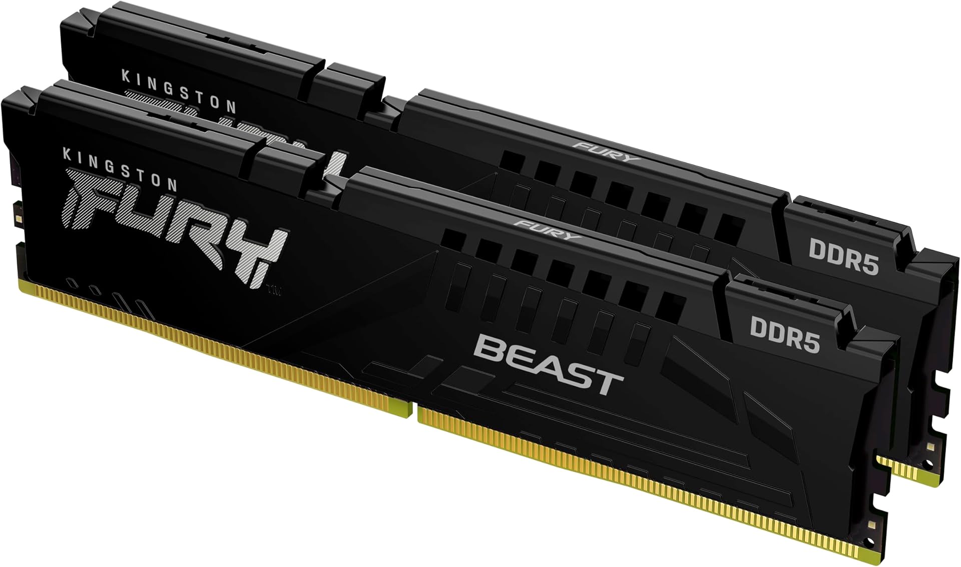 Kingston FURY Beast Black DDR5 32GB (2x16GB) 6000MT/s CL30 DIMM Desktop Gaming Memory Kit of 2 AMD EXPO and Intel XMP - KF560C30BBEK2-32