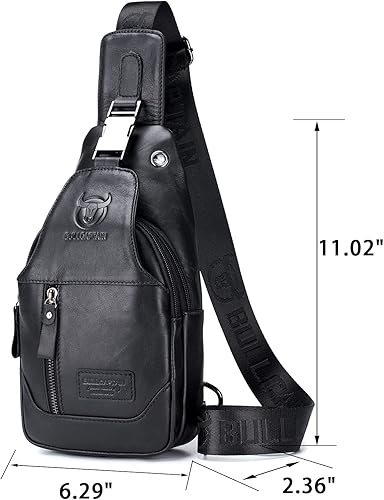 Miniatura 9 de Bolso de cuero genuino para hombre marrón 1-Brown