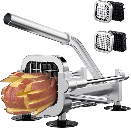 Eascandy French Fry Cutter, Heavy Duty Potato Slicer, Stainless Steel