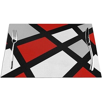 Amazon Com Dii Camz72929 Basic Ribbed Collection Placemat Set Black 6 Count Home Kitchen