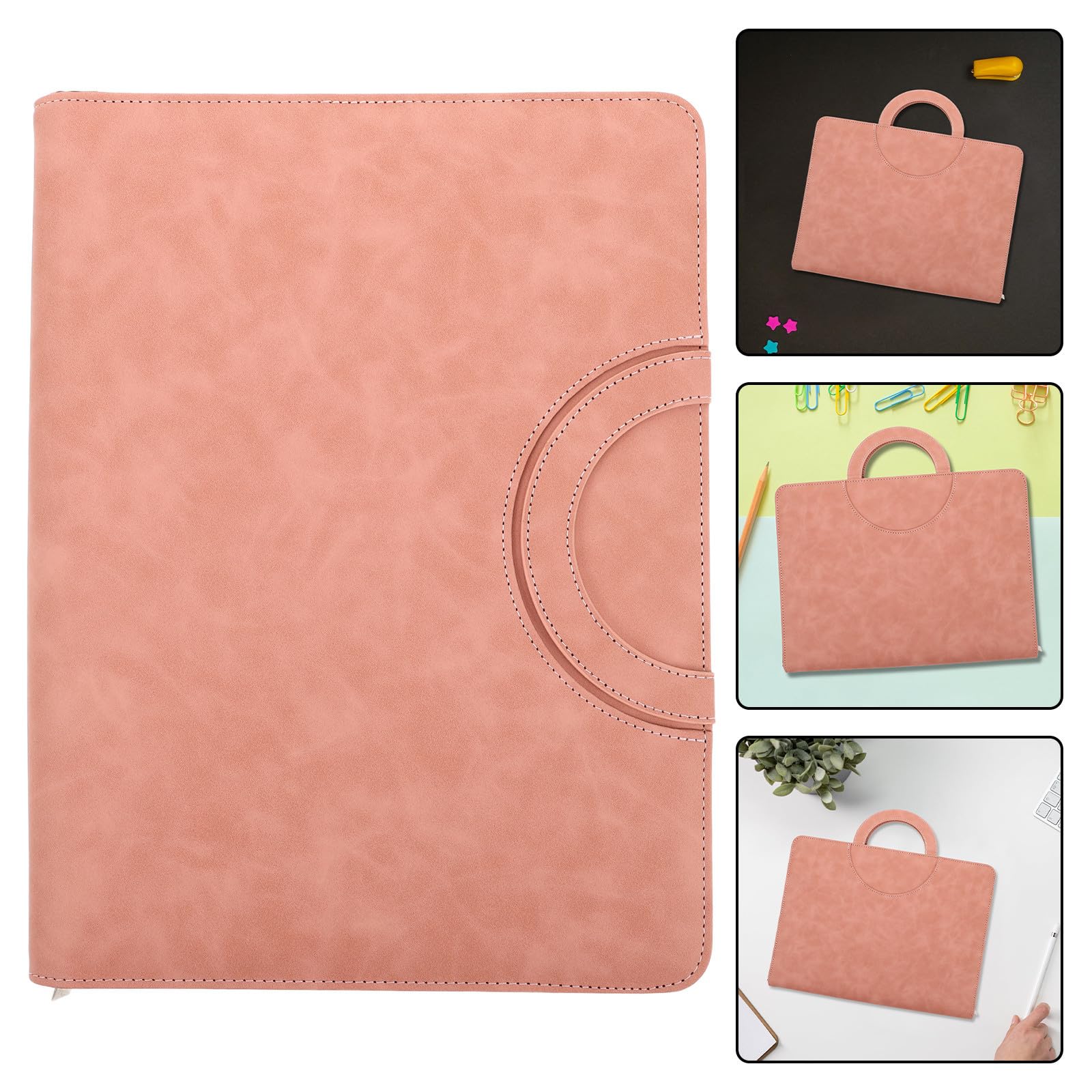 VILLCASE Portadocumenti da Viaggio A4 in Pu con Cerniera Sicura, Organizzatore Multifunzione per Casa e Utilizzo Quotidiano, Custodia per Passaporto e Documenti
