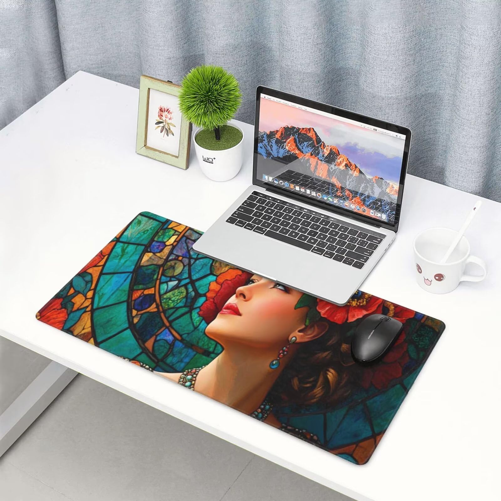 Podkładka pod mysz z kwiatem 1200x600x3mm XXL z antypoślizgową gumową podstawą, akcesoria do gier uroda, prezenty komputerowe dla graczy, podkładka pod mysz do gier poprawia dokładność i szybkość