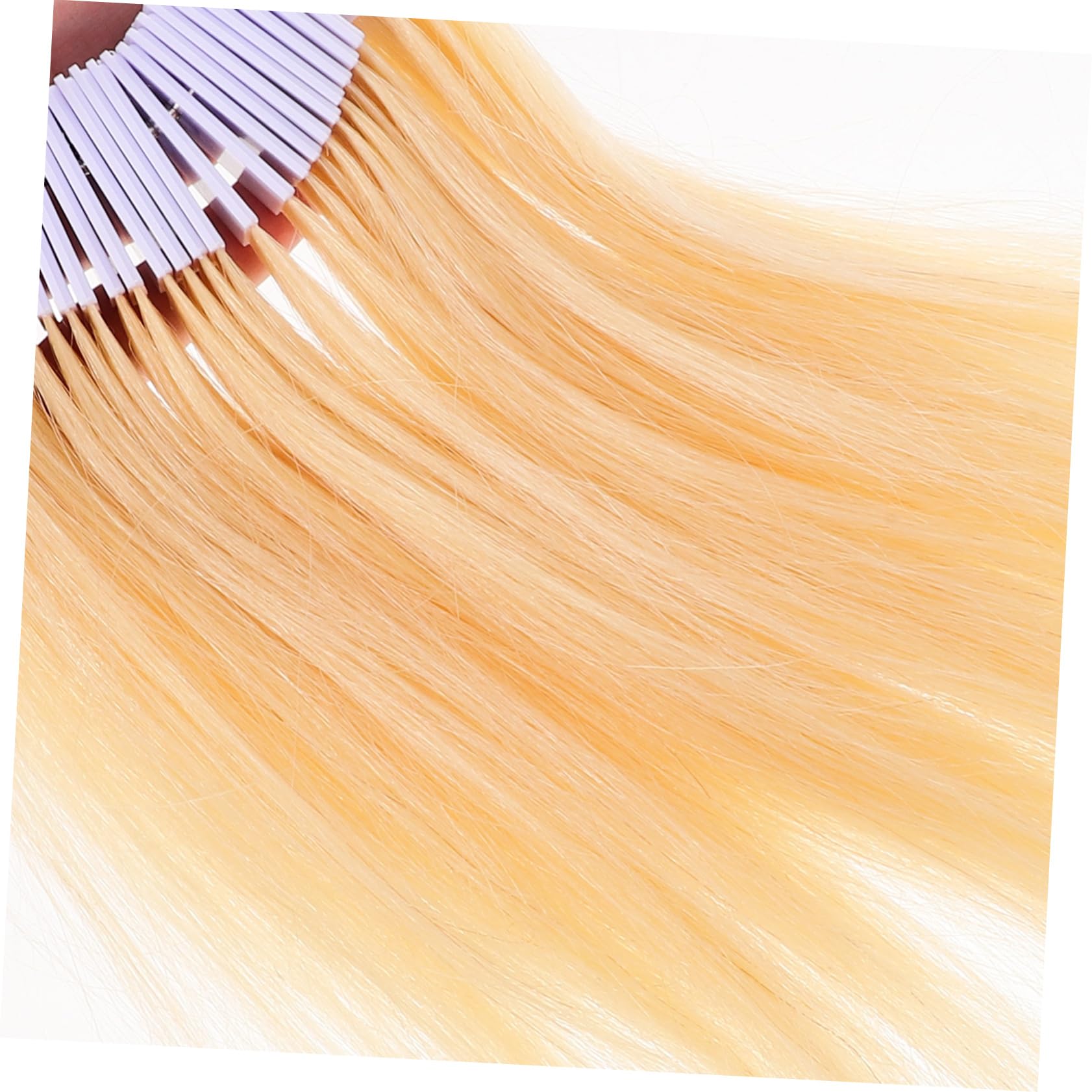 PACKOVE 30 Echthaar Farbproben für Friseure Haarfarben Testmuster Echthaar Farbringe für Salon mit Natürlicher Farbe und Realem Haar zum Experimentieren