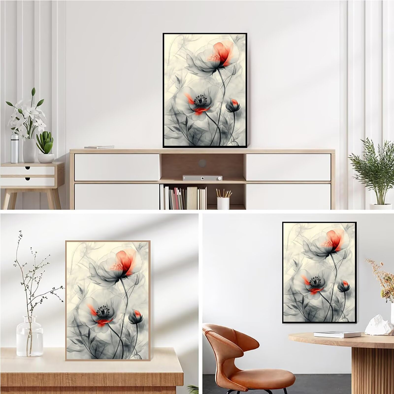 Diamond Painting Kit Completo, Diamond Painting Astratto, 5D Quadrato Pittura Diamante Kit Manualidades Adultos DIY Diamantini Crystal Art Disegni Ricamo Punto Croce Artigianale, 80x100cm Fiori j0-717