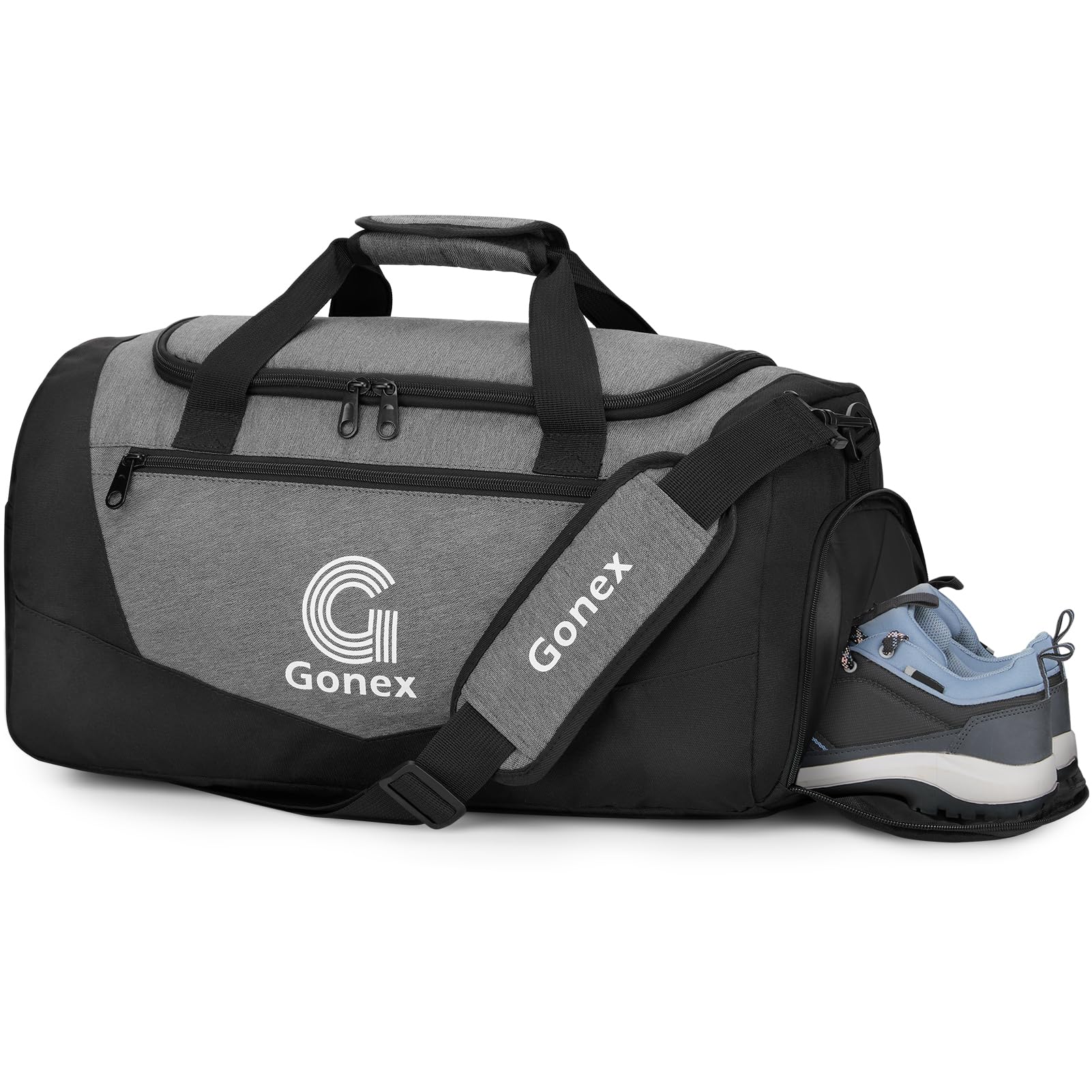 Gonex Gym Duffel Bag with Shoe Compartment Wet Pocket Large Capacity Sports Duffle Bag for Men Women Workout