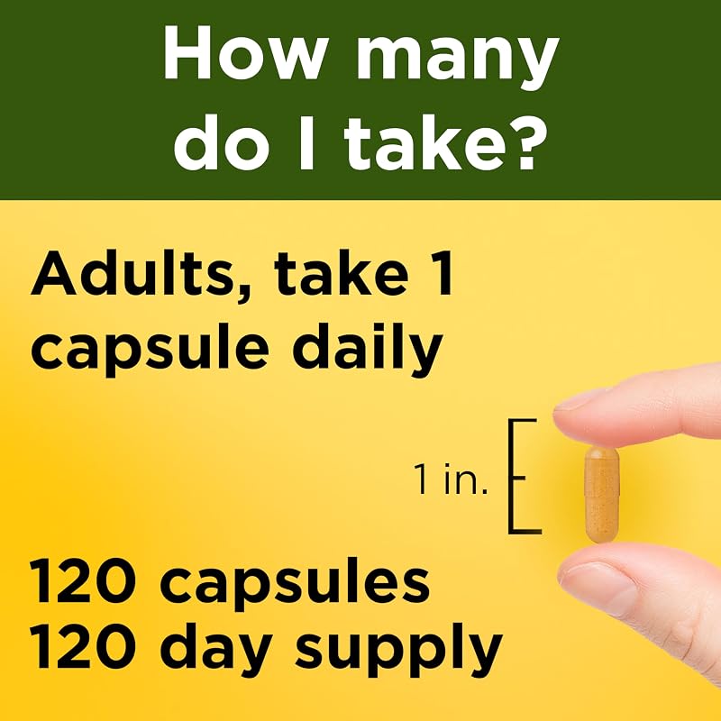 Nature Made Turmeric Curcumin 500 mg, Herbal Supplements, 120 Capsules image 4