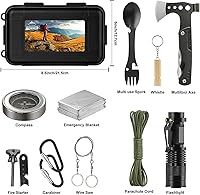 Vista 2 de Gifts for Men Dad Husband, WOWMVP 14 in 1 Survival Gear and Equipment, Birthday Gift Ideas for Him Boys Cool Gadget, Emergency Survival Kit for