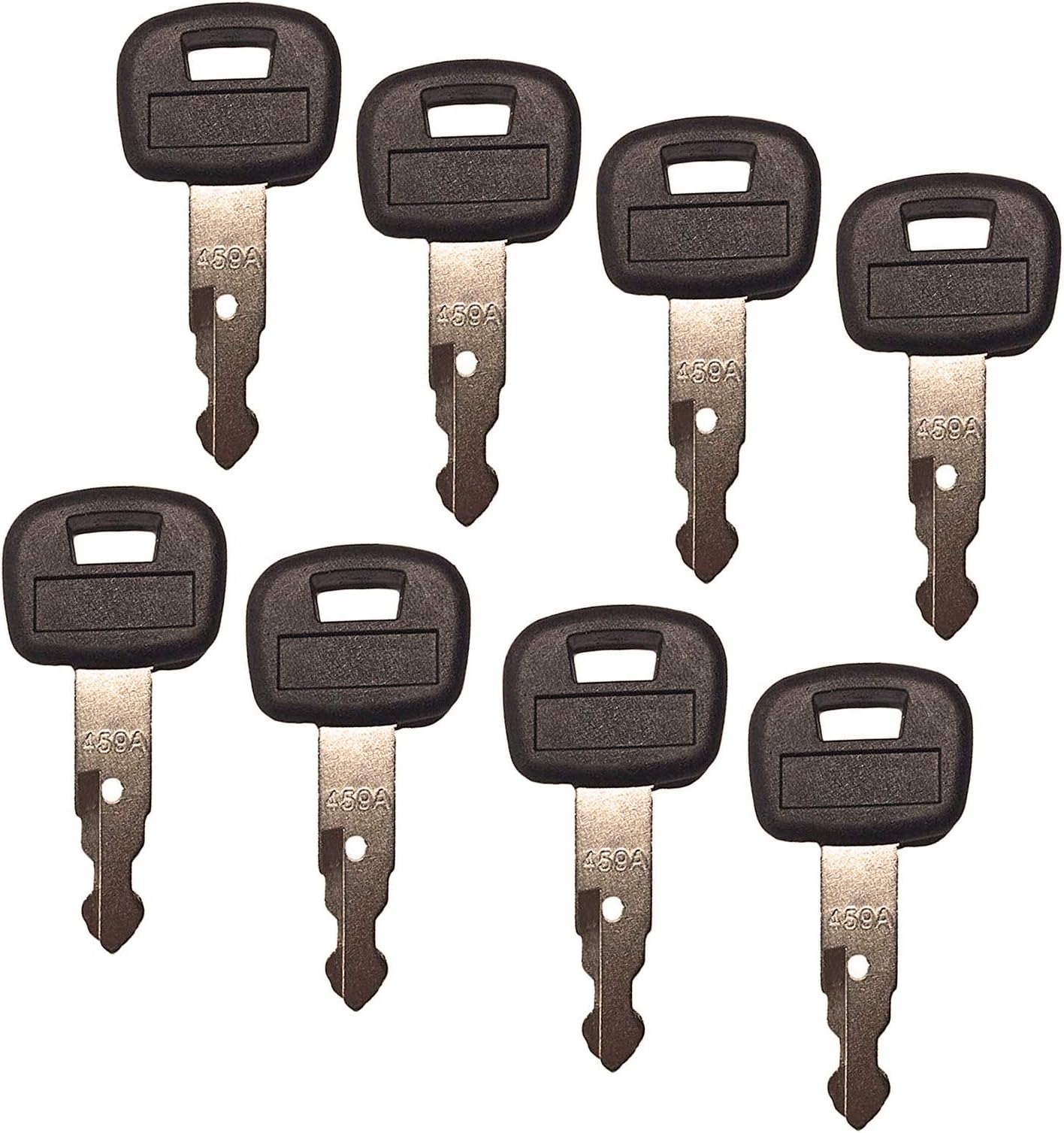 FridayParts 8pcs Ignition Key Compatible for Kubota Track Loaders SVL75 SVL90 SVL95-2S Parts # 459A Replacement