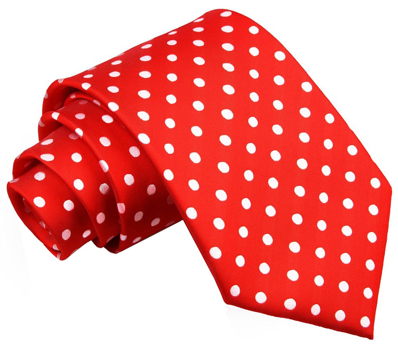 sunshopping men's Royal Blue color with white doted narrow Tie (Royal) (Red, Free Size)-picture-15