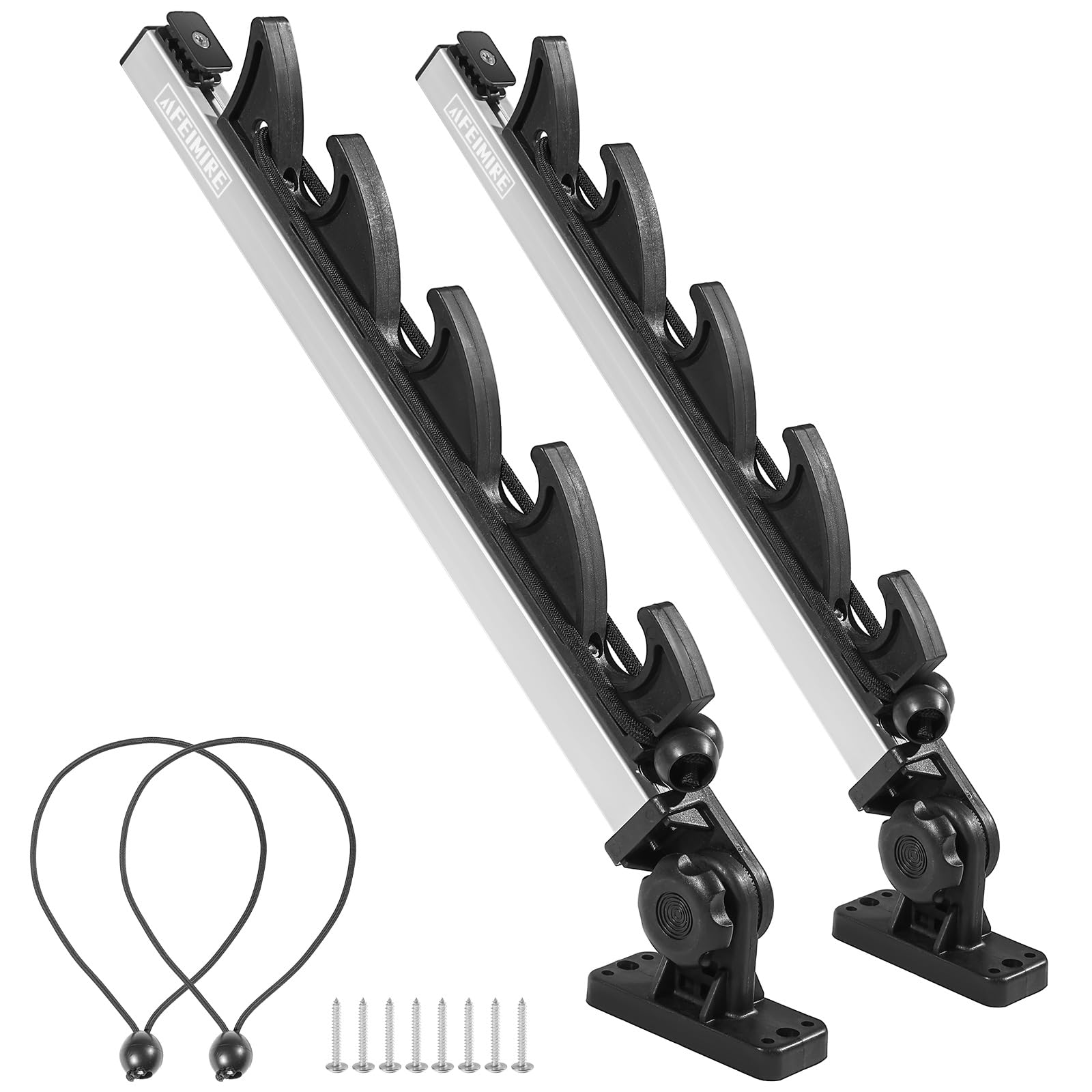 FEIMIRE Fishing Rod Holder for Boat, Crappie Rod Holder for Transportation & Storage,180° Adjustable Angler Accessory for Fishing Boat & Pontoon boat (4 Rod) : Sports & Outdoors