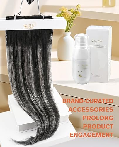 Miniatura 200 de Sunny Hair Extensiones de cabello humano de color marrón para coser, extensiones de cabello humano real, color marrón oscuro, ombré, marrón claro