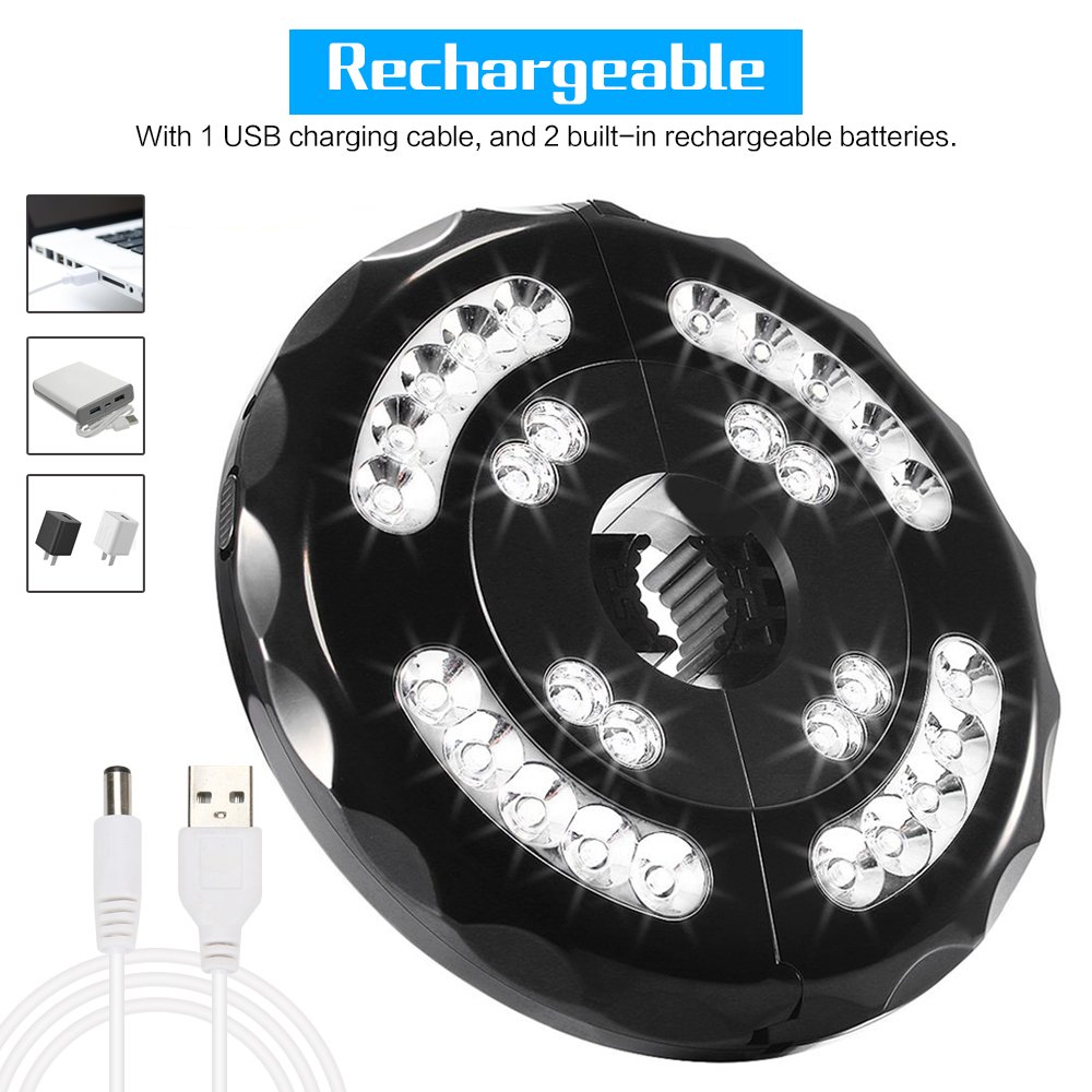 Luces para Sombrillas, Lámpara Exterior para Sombrilla 28 LEDs 400 Lumens USB Recargable 3 Modos de Iluminación, Luces Sombrilla de Patio Lámpara Paraguas Para Piscina, Patio, Terraza, Jardín y Playa