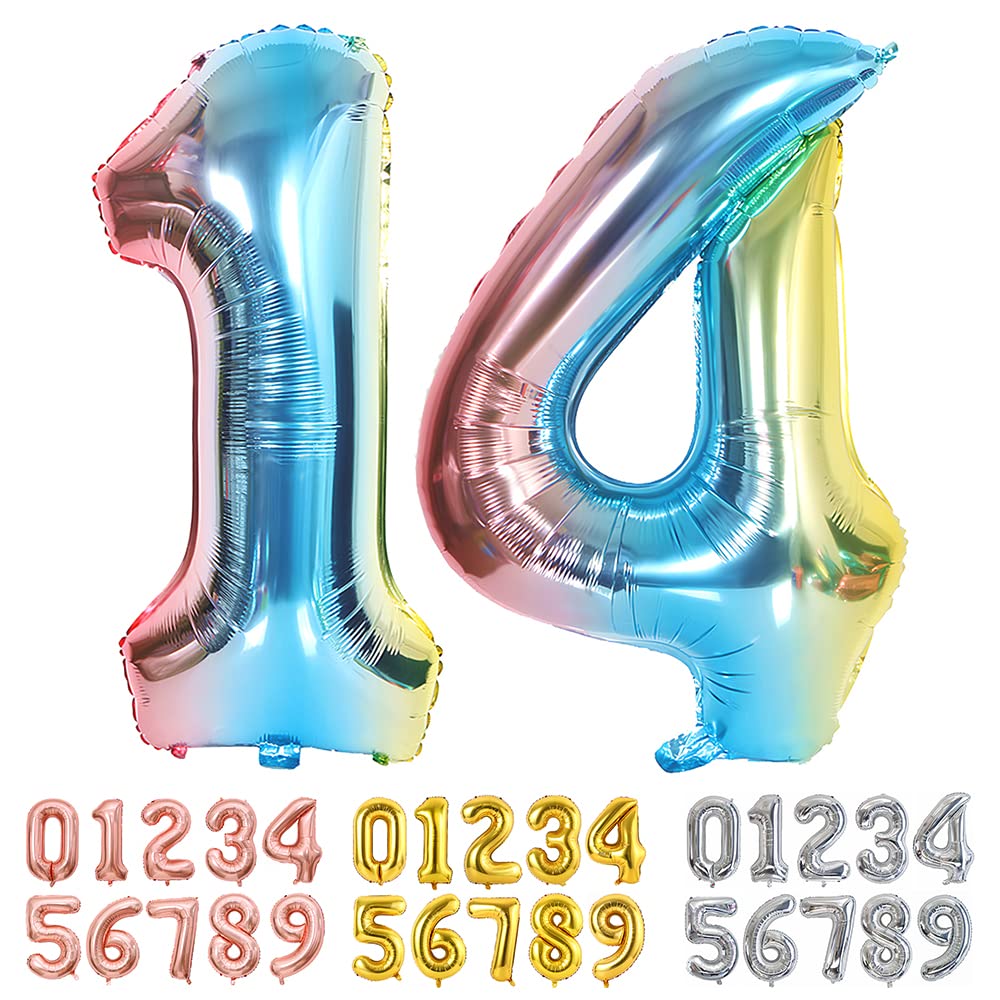 Foil Globo Número 5 Azul 40" (101cm), Inflable Helio o aire, Gigante Numeros 0-9, 10-19, 20-29, 30-100, Grande Globos Decoración para La Boda Aniversario y Cumpleaños Fiestas — view 371