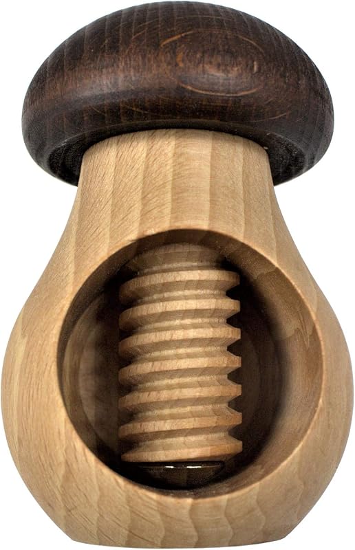 Seta de cascanueces de madera EFO, herramienta para cascanueces, mecanismo de tornillo fácil, gran regalo para Navidad y decoración del hogar en la cocina.