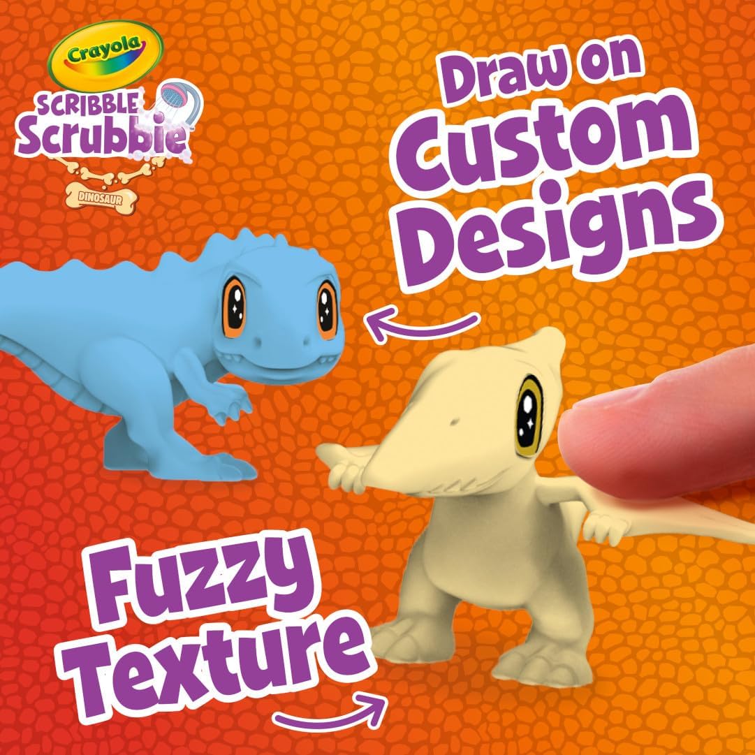 Crayola Scribble Scrubbie Pets Dinosaur Glow Combo Pack, Dinosaur Toys for Kids, Ages 3, 4, 5,