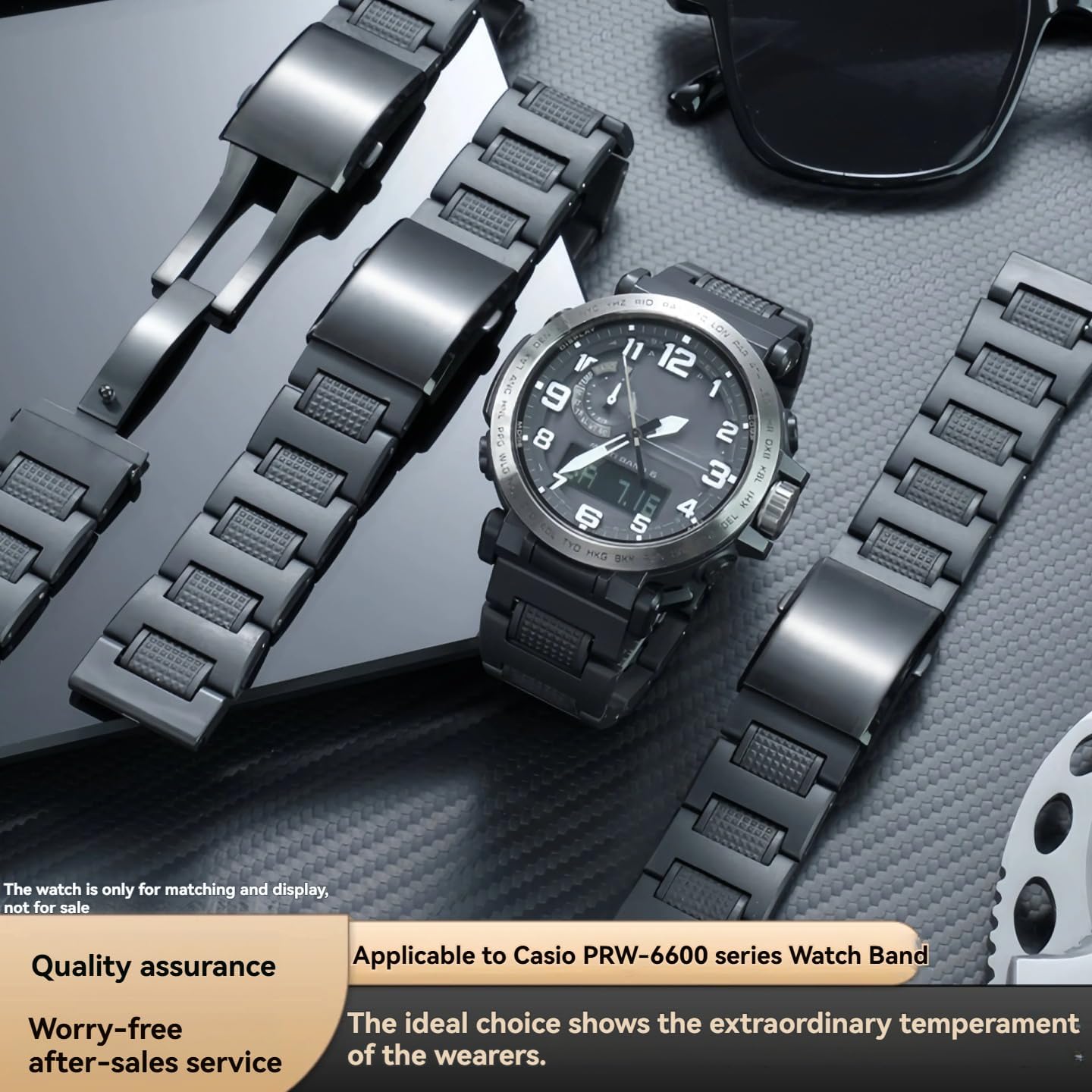 Modification for Casio PRW-35Y/PRW-30/50/61Y/60/70Y/73X/PRG-600/PRG-650/PRW-6600 Watch Chain Lightweight Composite Plastic Strap