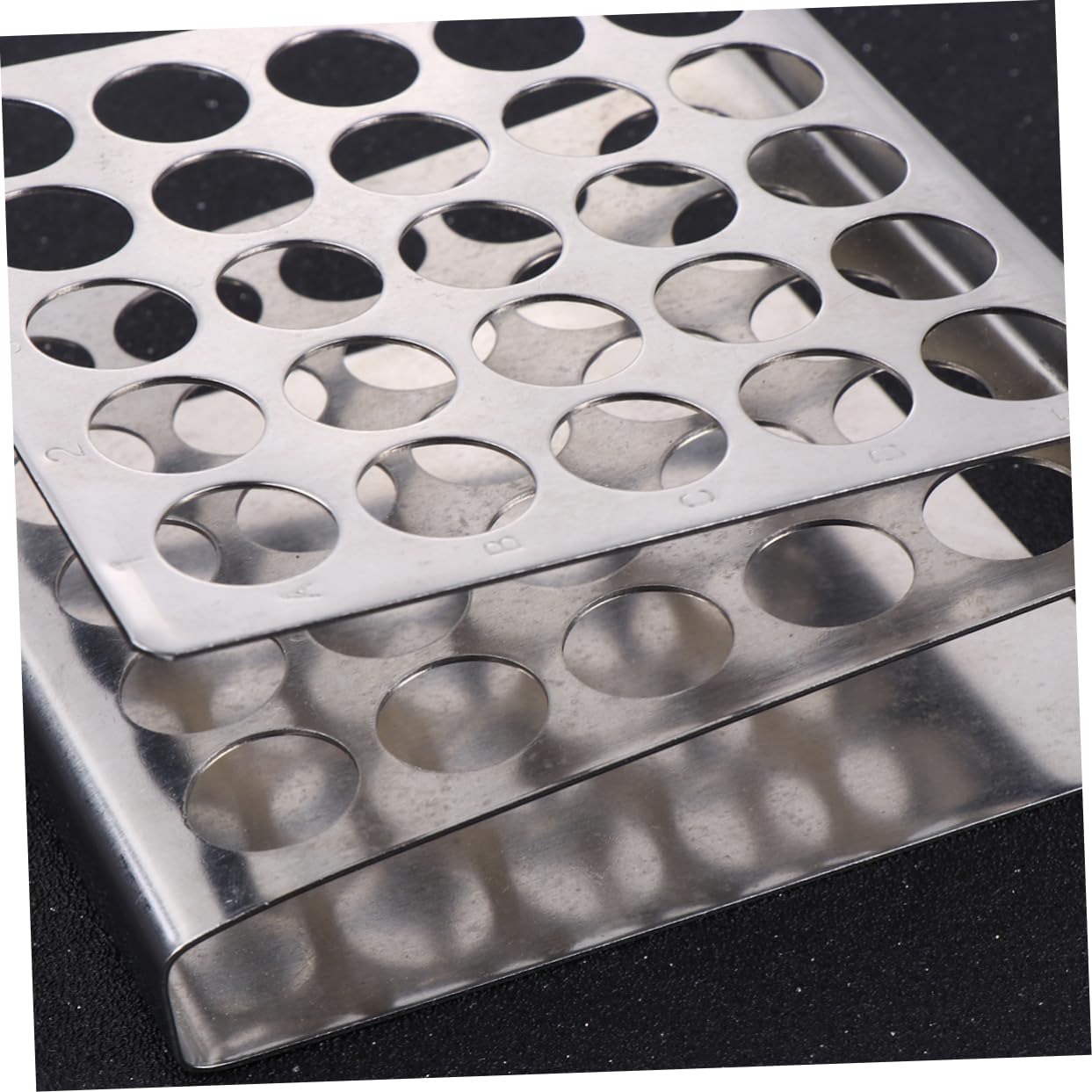 SOLUSTRE 5pezzi Portaprovette Inossidabile Z-shape Con Rastrelliera Per Laboratori Scolastici e Attrezzature Di Scuola Supporto Test Tubes Leggero e Pratico Per Uso Didattico e