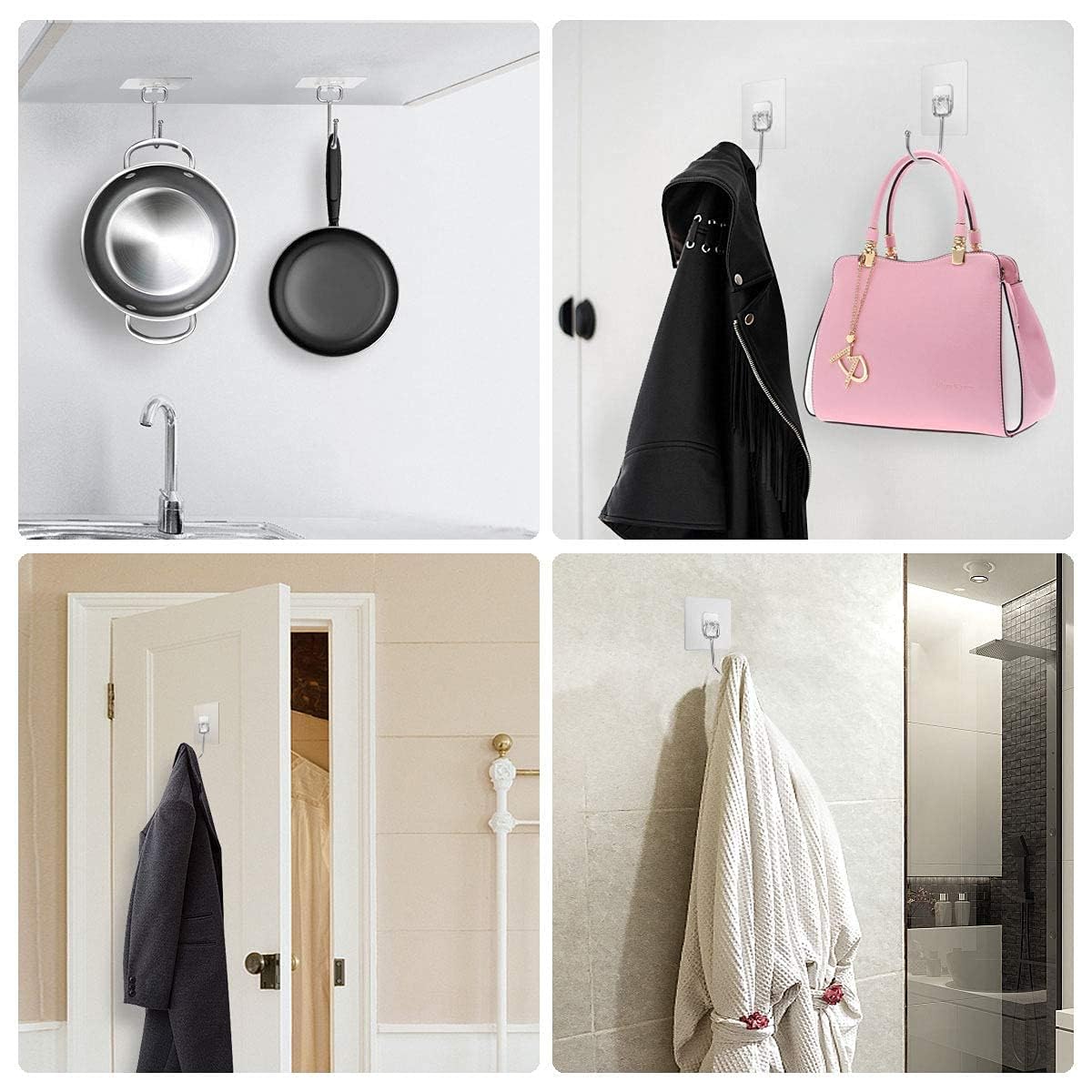 Boniry 10 Pcs Heavy Duty Adhesive Big Hooks Set - Hooks for wall Heavy Items for Bathroom, Kitchen, Home & Office | Sticky for wall Hook — Amazon image 5
