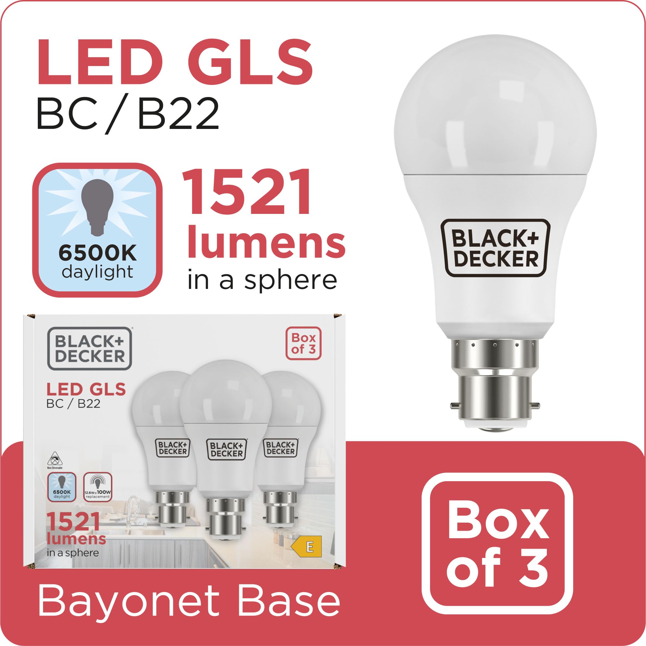 BLACK+DECKER®, LED GLS Lightbulbs - Image 3