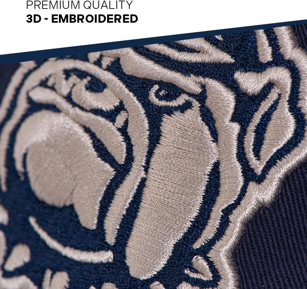 Georgetown University Baseball Hat Hoyas GU Brimmed Embroidered Hats Cap Adjustable Cloth Strap Adult (Style B) Blue