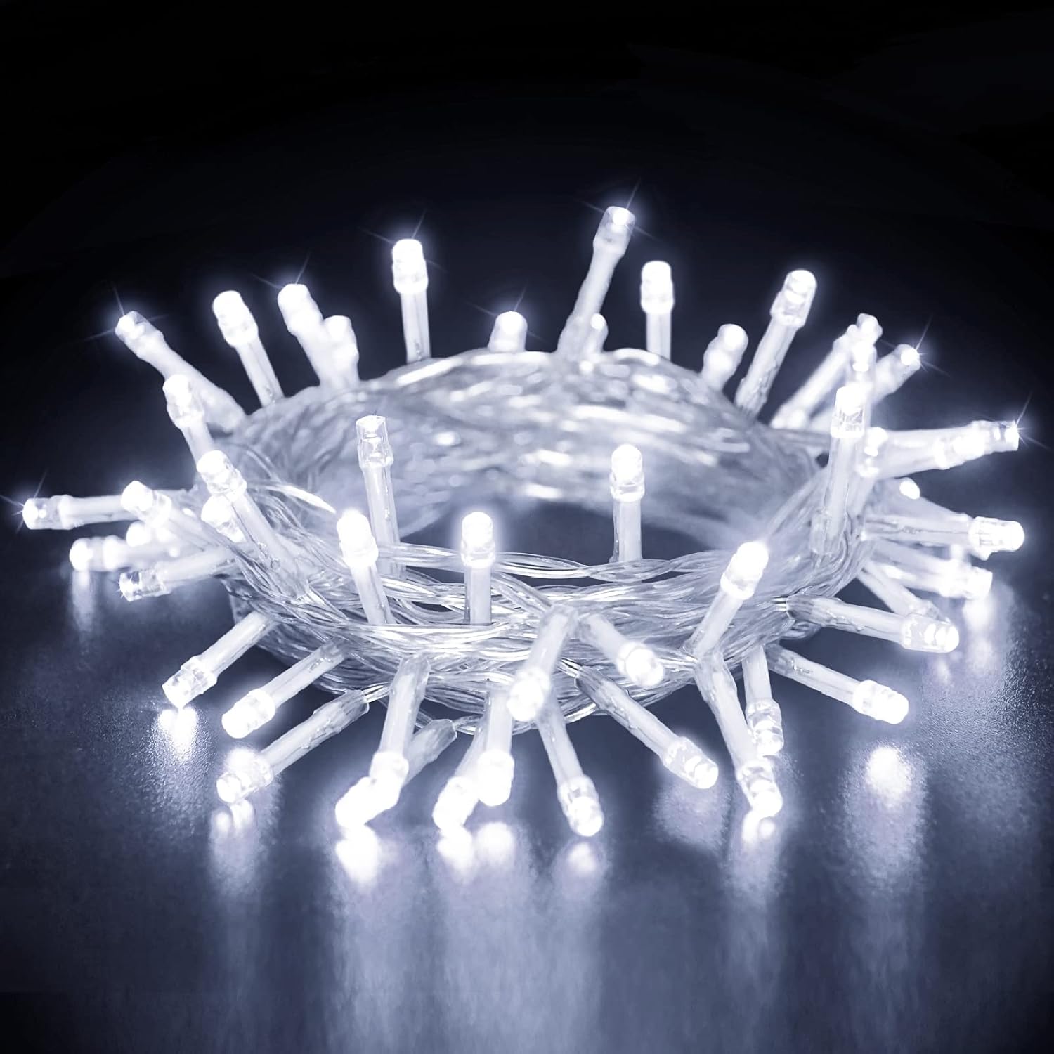 Dalugo White Battery Lights, 3M 30 LED Battery Fairy Lights with Timer, Cool White Battery