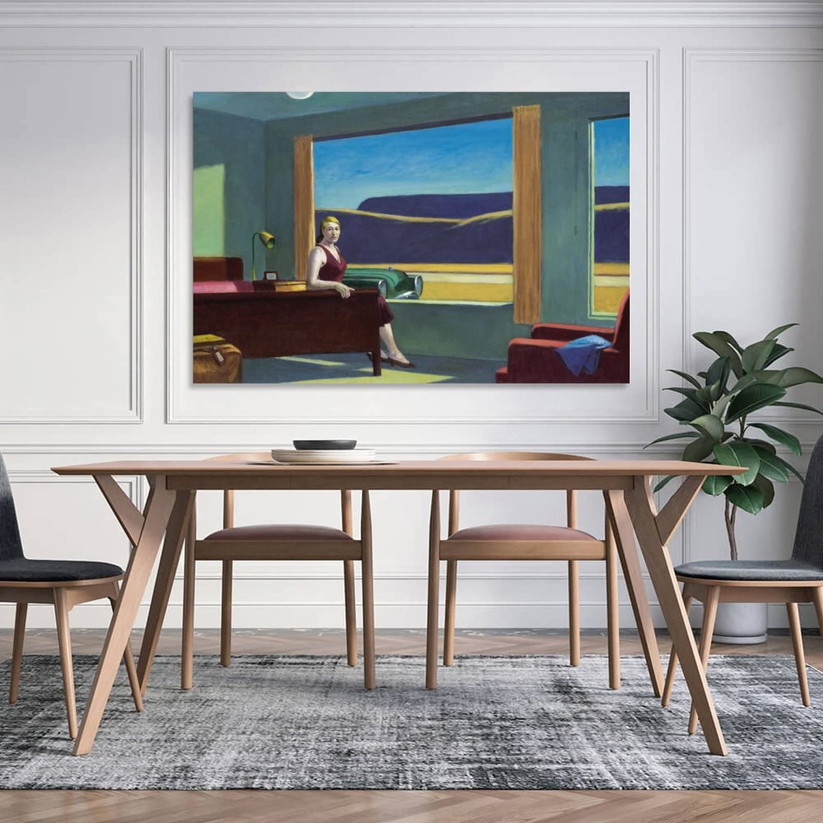 額装済/Western Motel 1957/エドワード ホッパー