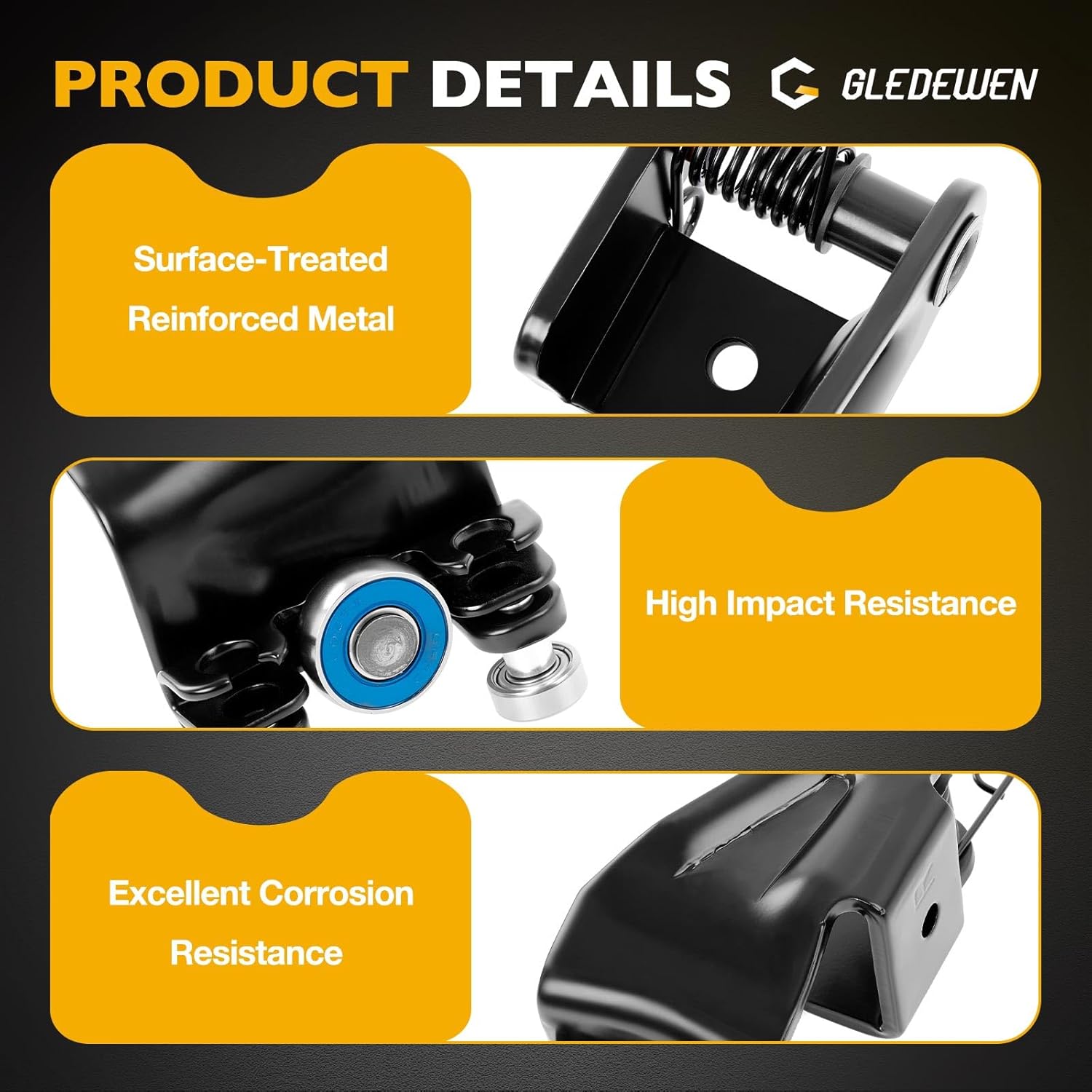 Sliding Door Roller with Metal Bearing Assembly Fit for 2005-2010 Honda Odyssey EX EX-L Touring, 1 Pair Left & Right Replaces# 72561-SHJ-A21 72521-SHJ-A21
