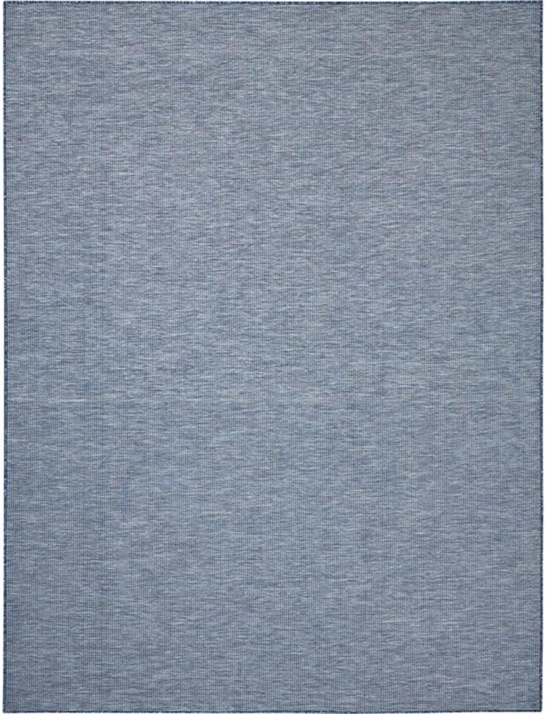 Pemberly Row Contemporary Area Rug, 10' x 14', Navy Blue, Rectangular, 0.25" Thick Polypropylene, Space-Dyed Flatweave, Lightweight Durable Design for Living Room, Dining Room, Kitchen, Patio, or