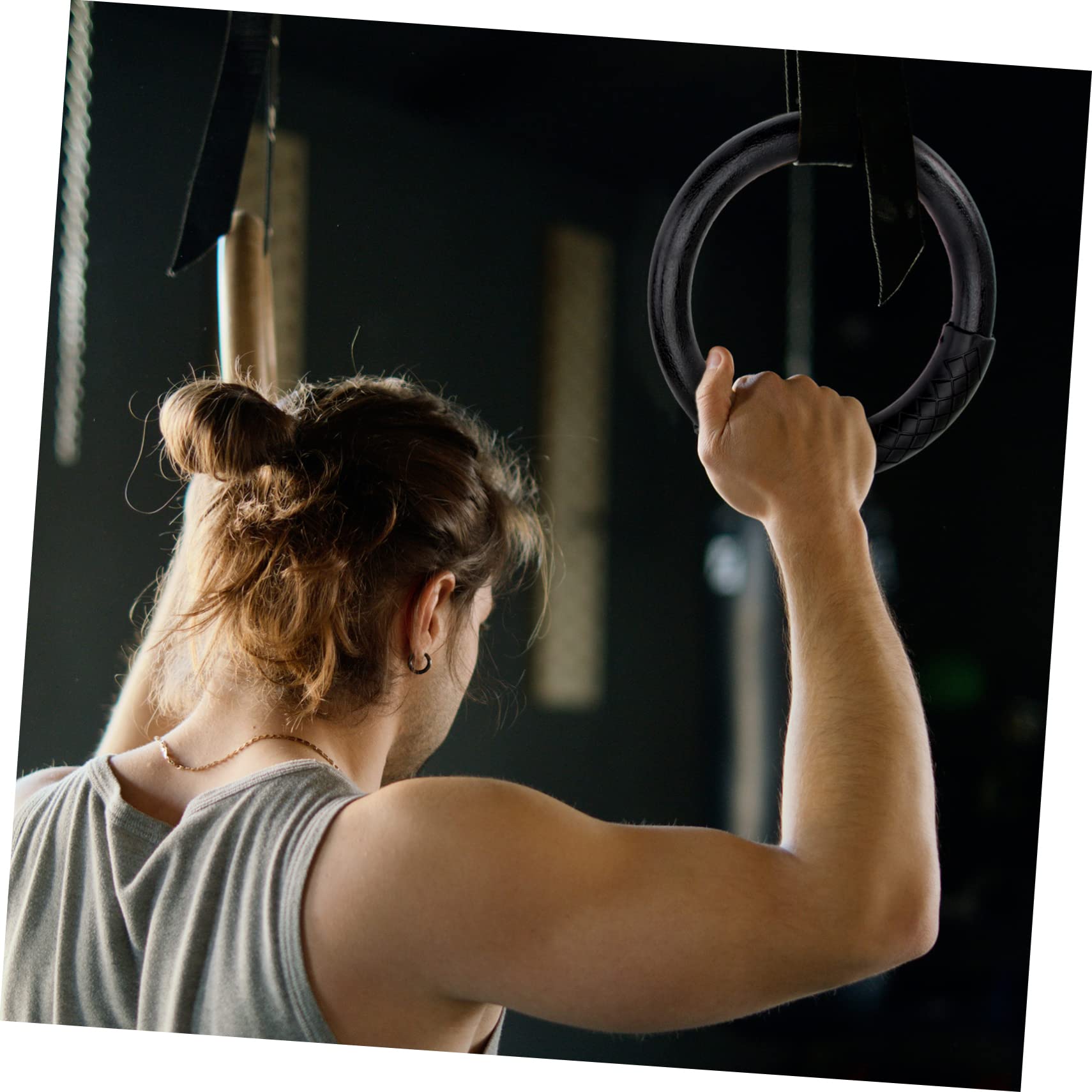 BESTonZON Exercise Rings Gym Handles Gymnastics Ring Set for Stretching and Posture Correction