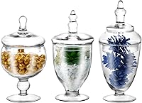 Vista 1 de Apothecary - Tarros decorativos de cristal para dulces, exhibición de buffet, elegante tarro de almacenamiento, recipientes decorativos