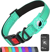 Vista 14 de Airtag - Collar para perro con soporte AirTag para cachorros y perros pequeños, reflectante, acolchado suave y hebilla de bloqueo de seguridad