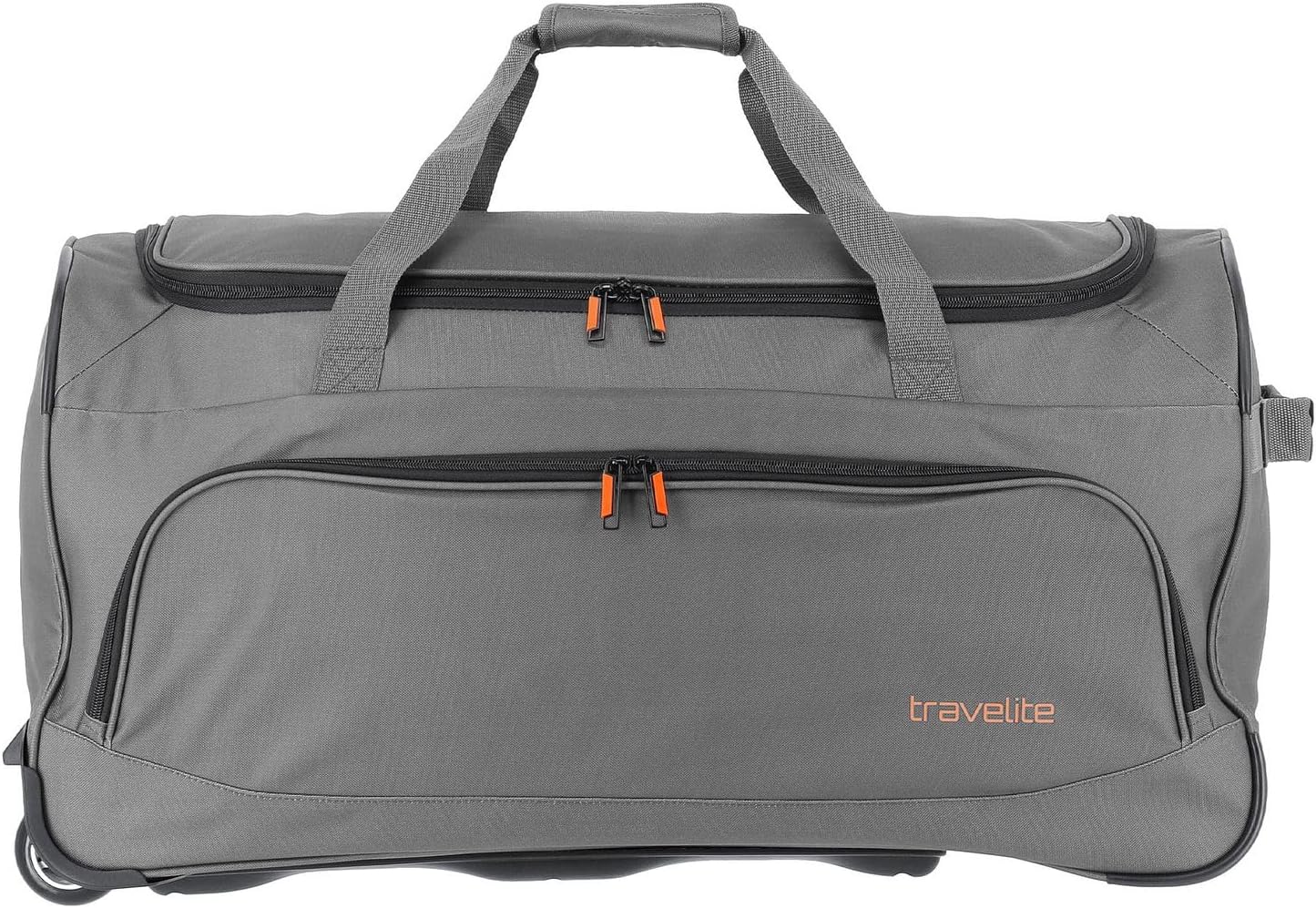 travelite Trolley Travel Bag with Wheels, Sports Bag Basics Fresh, Soft Luggage roll Bag Large in Sporty Design, 71 cm, 89 liters, Anthrazit, 71 cm, Travel Tote
