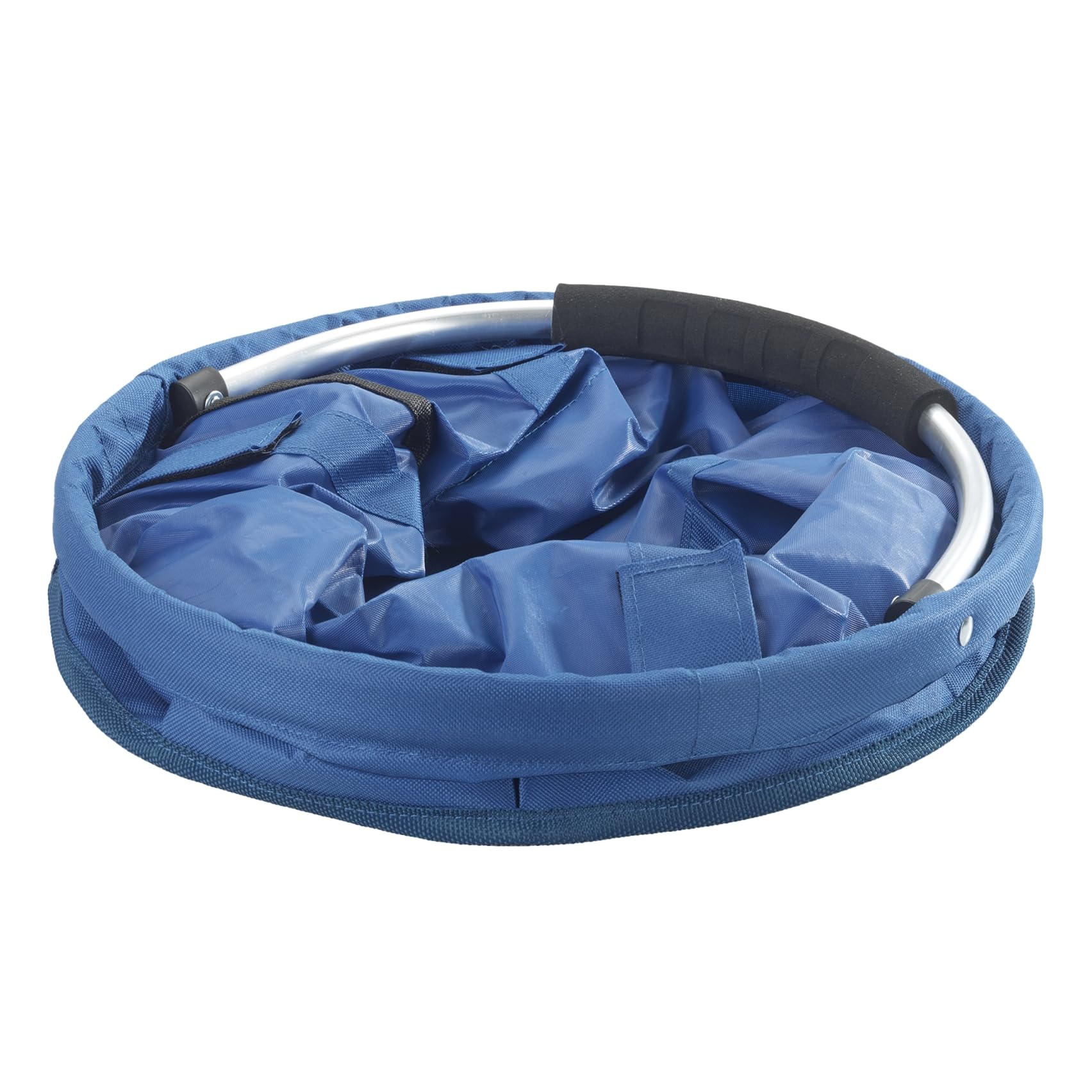 Maximex Reinigungs Caddy Mod. HERKULES, extra große Putztasche, 34 l Volumen, für Putzmittel und Zubehör, gepolsterter Tragegriff, stabil, faltbar, wasserabweisend, Ø 35 x 35 cm, Polyester, Blau