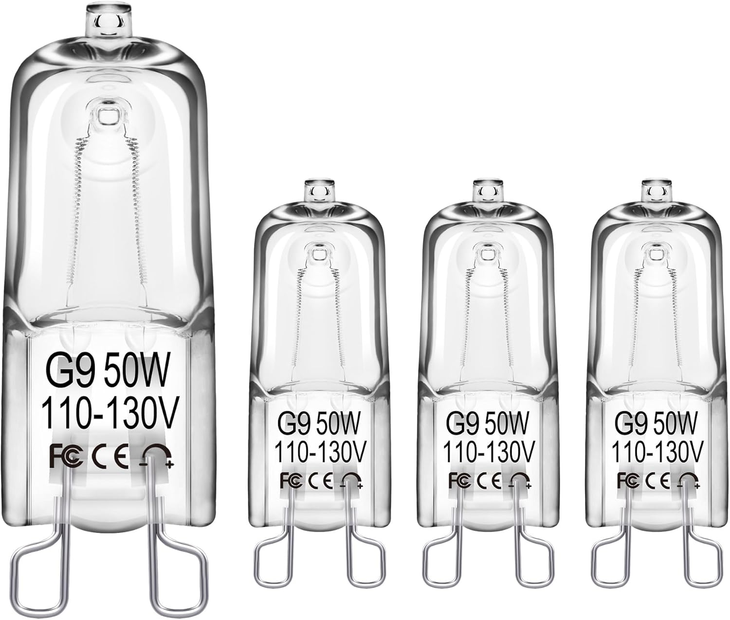 Flaspar Bombillas halógenas G9 de 50 W, T4 JCD tipo 2800K blanco cálido, base G9 de 120 V bi-pin para bombilla de calor de reptiles, bombilla