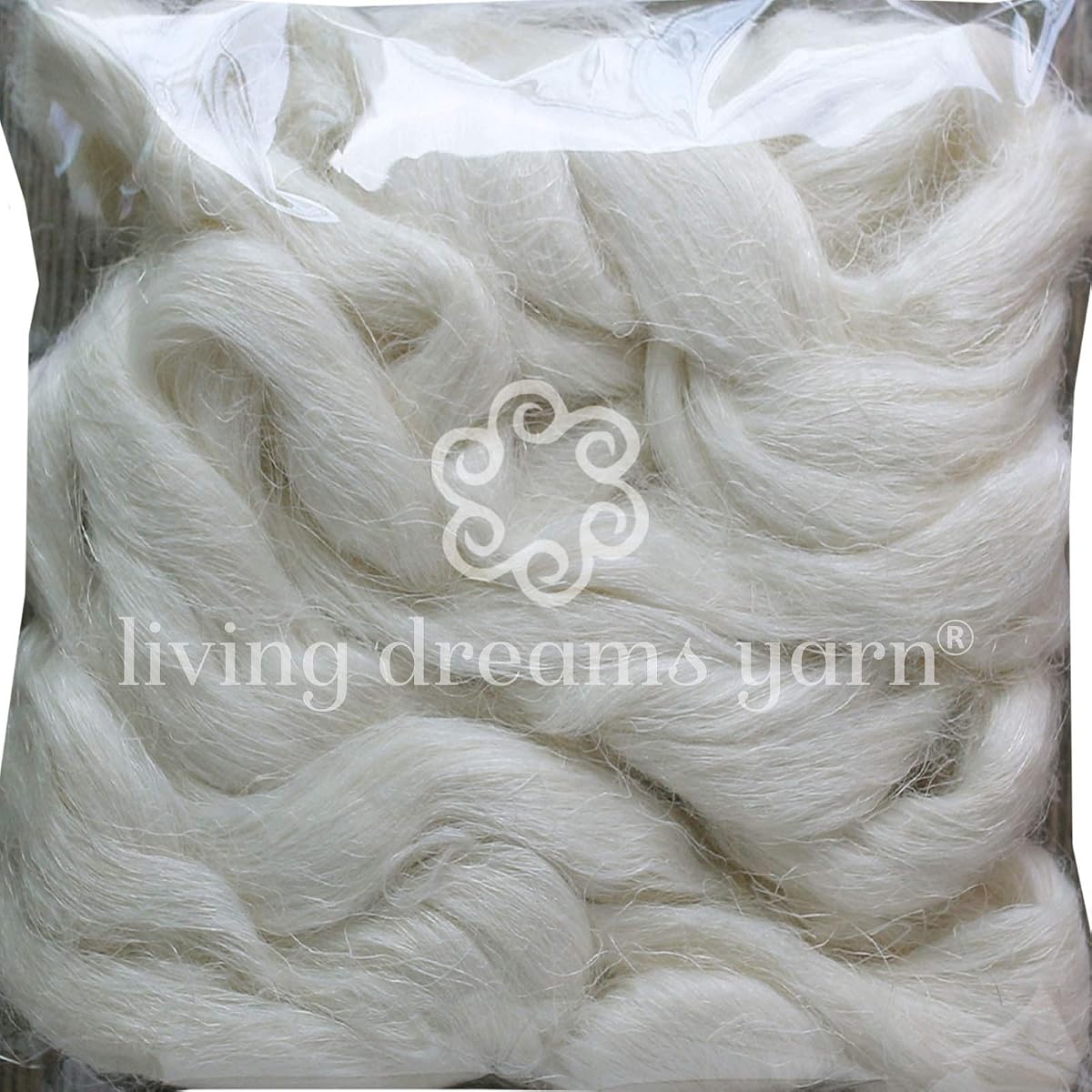 Flax Fiber for Spinning Blending Dyeing, White view 2
