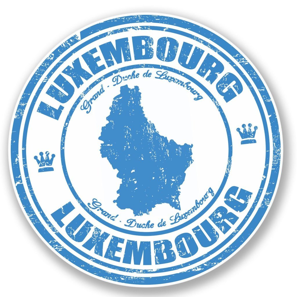 Destinationvinyl Multicolor 2 X 10Cm/100Mm Luxembourg Vinyl Sticker Decal Laptop Travel Luggage Car Bike Sign Fun #4442