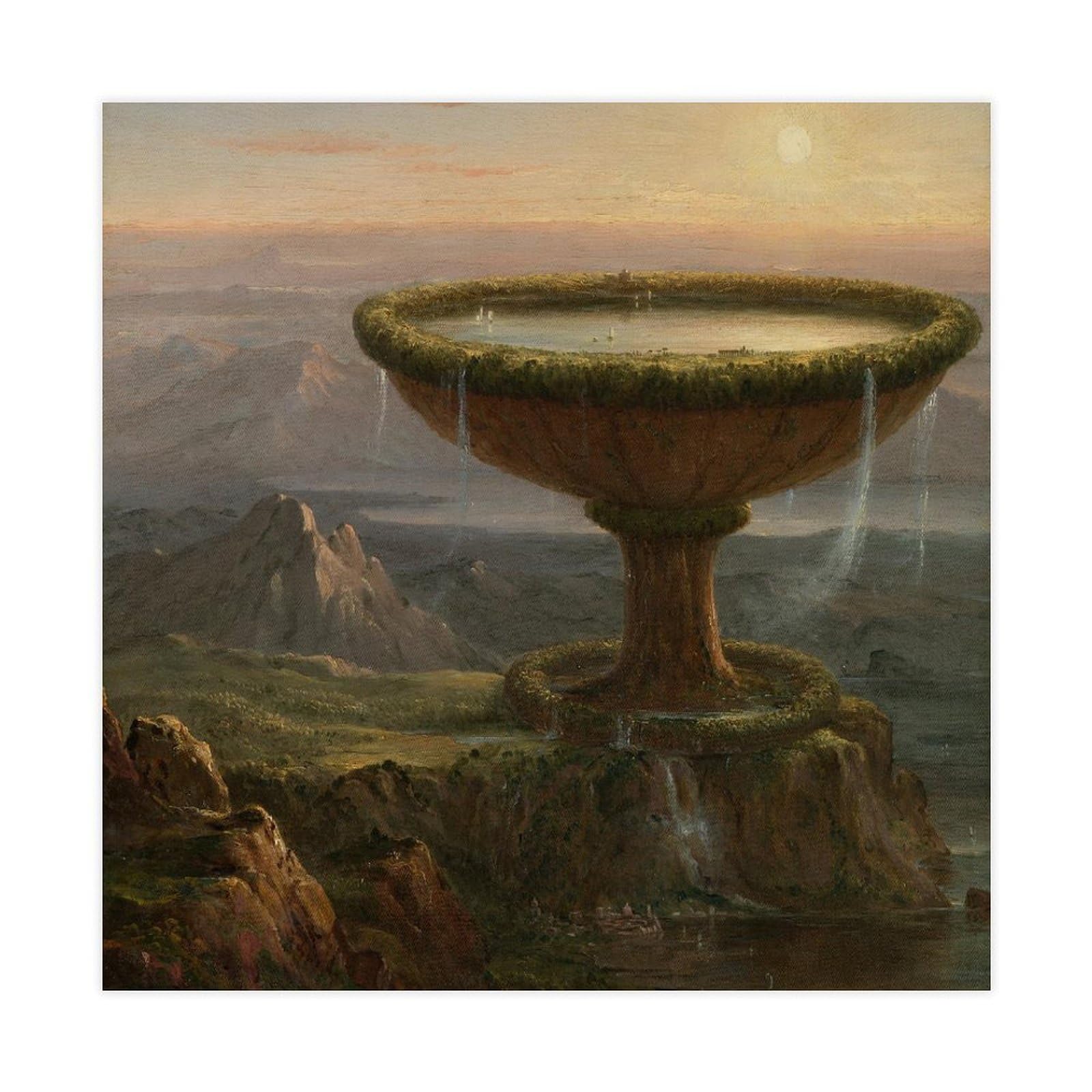 WCYB The Titan's Goblet by Thomas Cole Posters Prints Canvas Deco Paintings Wall Art Unframe 12" L X 12" W