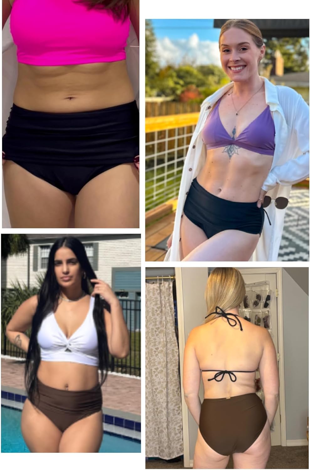 Zmart Women High Waisted Bikini Bottoms - Full Coverage Swim Bottom Ruched Tummy Control Bathing Suit Swimsuit 2025 - Image 6