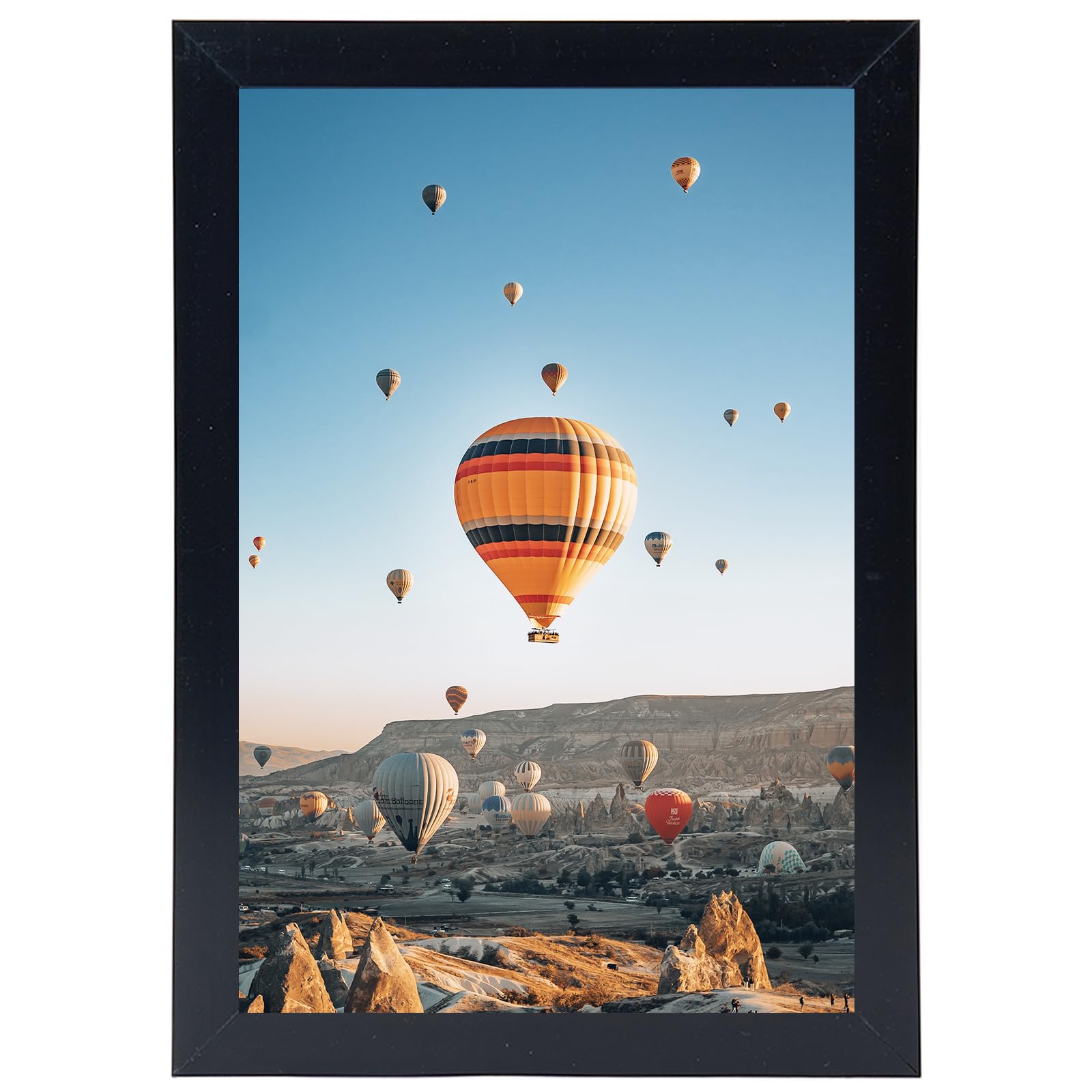 6x9 Picture Frame Black for Wall Hanging or Tabletop- Wall Mounting Horizontally or Vertically, 6 x 9 Wall Gallery Poster Photo Frame for 6 by 9 Photos, Black
