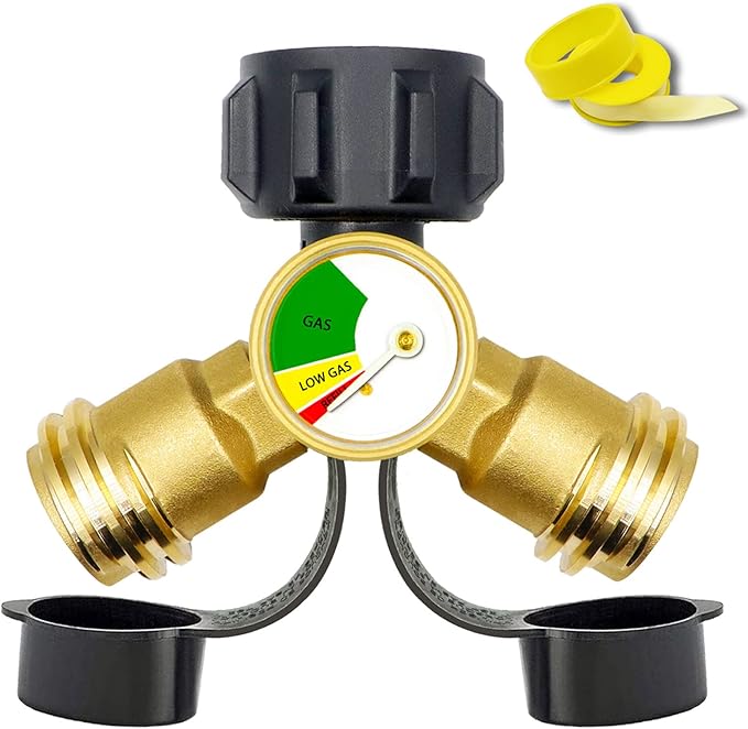 Propane Splitter (Propane Tank Y Splitter Adapter) with