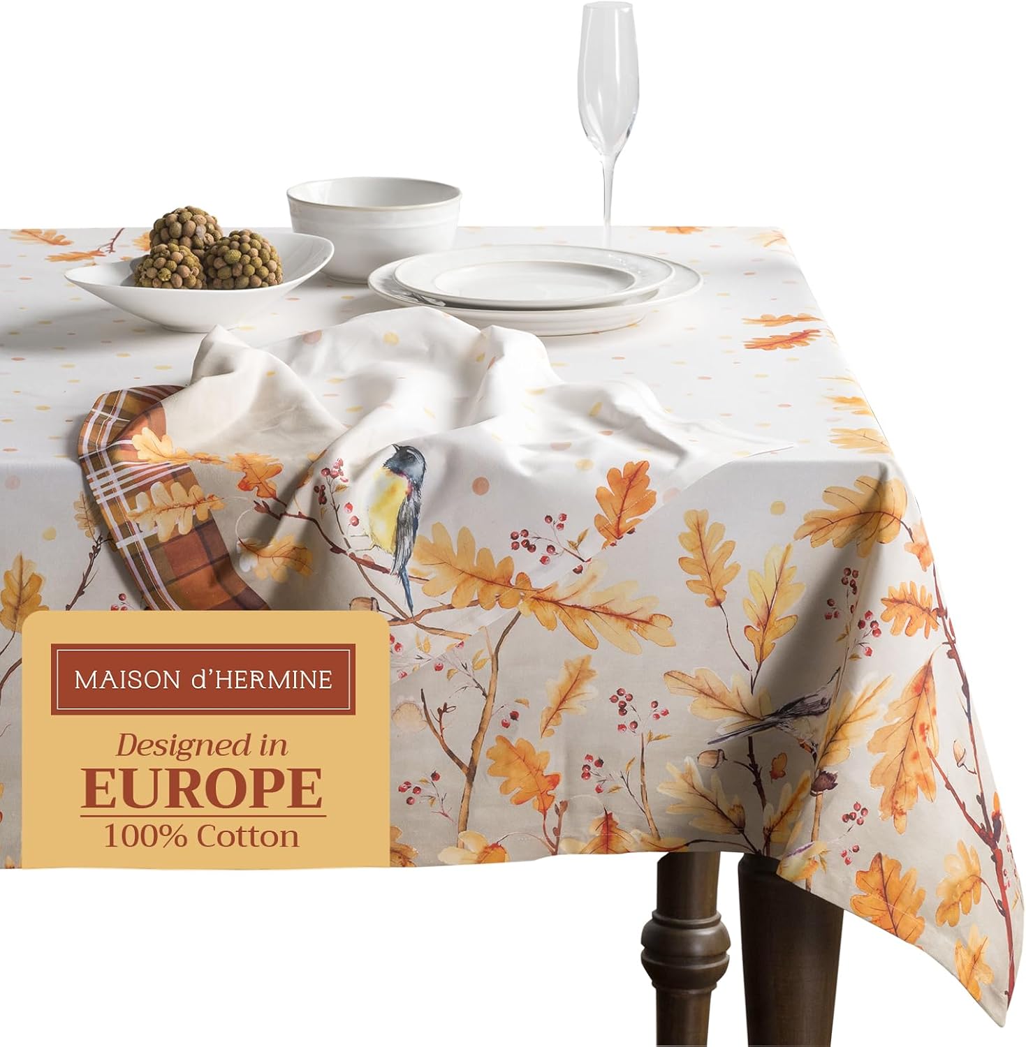 Maison d' Hermine 70x120 Rectangular Cotton Tablecloth
